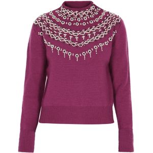 faina Trui  bessen / zwart / parelwit