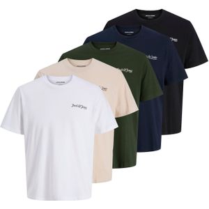 JACK&JONES - JJYUKI FRONT TEE SS CREW NECK - T-shirts - 5-pack