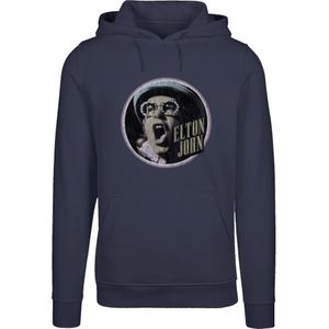 F4NT4STIC Sweatshirt 'Elton John Vintage Circle'  donkerblauw / zwart