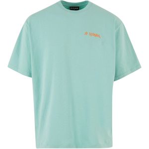 2Y Studios Shirt 'Thoughts'  turquoise / donkeroranje
