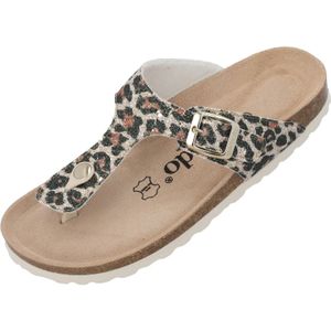 Palado Teenslipper 'Kos Wild﻿'  beige / bruin / zwart / zilver