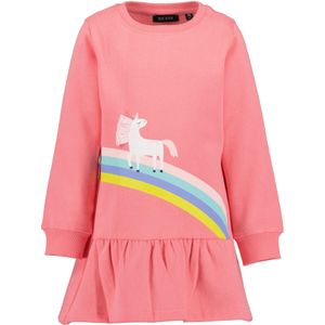 BLUE SEVEN Jurk  geel / donkergroen / zalm roze