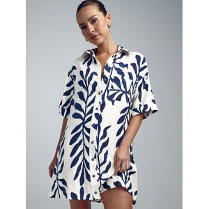 St MRLO Blousejurk 'Nessa'  navy / wit