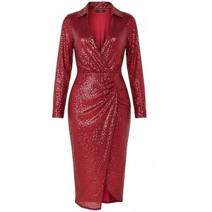 GODDIVA Jurk  donkerrood