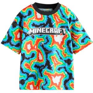 Next Shirt  enziaan / lichtgroen / donkeroranje / zwart