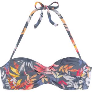 Look - Floral - Bikinitop - Grijs Gedessineerd - Met Beugel