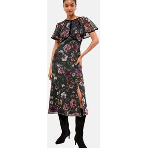 Lipsy Jurk  donkergroen / lila / zwart / wit