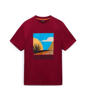 NAPAPIJRI - S-Arbia - T-shirt - Blauw - Motiefprint