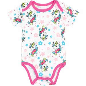 E Plus M Rompertje/body 'MINI MÖME'  gemengde kleuren / rosa / wit