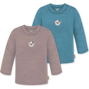 normani Shirt 'Taupo'  beige / cyaan blauw / eosine / wit