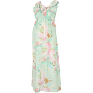 Vero Moda - VMMJOSIE - Jerseyjurk - Lichtgroen/Rosa - Bloemenprint - Mouwloos