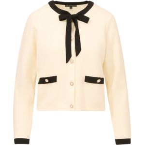 Adrianna Papell Gebreid vest  lichtbeige / zwart