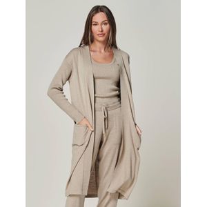 YOU LOOK PERFECT Gebreid vest 'BLOSSOM'  taupe