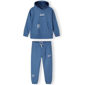 MINOTI Joggingpak  blauw / wit
