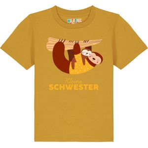 watabout.kids Shirt 'Faultier Kleine Schwester'  oker
