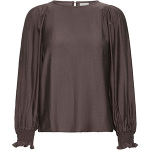 ICHI Blouse 'IHWILMA'  donkerbruin