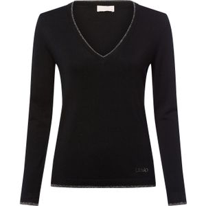 Liu Jo - Low-Cut V-Neck - Trui - Zwart - Lange Mouwen