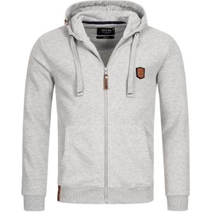 INDICODE JEANS - Braidwood - Sweatvest - Lichtgrijs - Met Capuchon