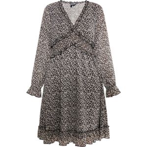 DreiMaster Vintage Jurk  beige / goud / zwart