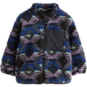 Next Fleece jas  blauw / mintgroen / mauve / zwart