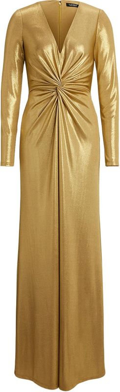 Avondjurk met knoopdetail, model 'NADIRA'