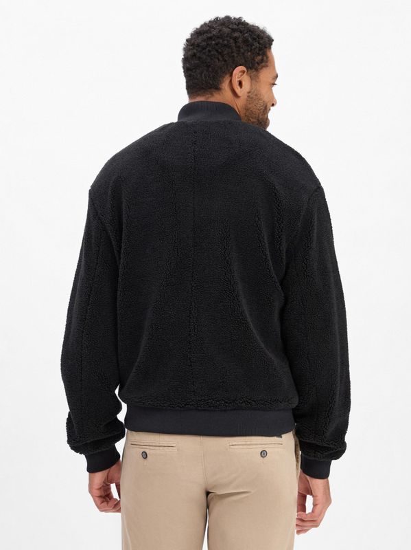 Bomberjack van teddybont met labelstitching