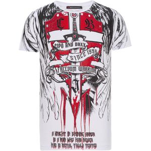 CIPO & BAXX Shirt  rood / zwart / wit
