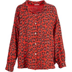 Seasons of April - Blouse - Donkerbeige - Leo Queen