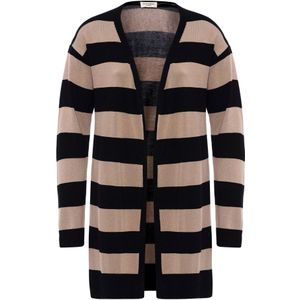 Anou Anou Gebreid vest  nude / zwart