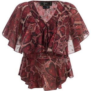 faina Blouse  bordeaux / roestrood / cranberry / pastelrood