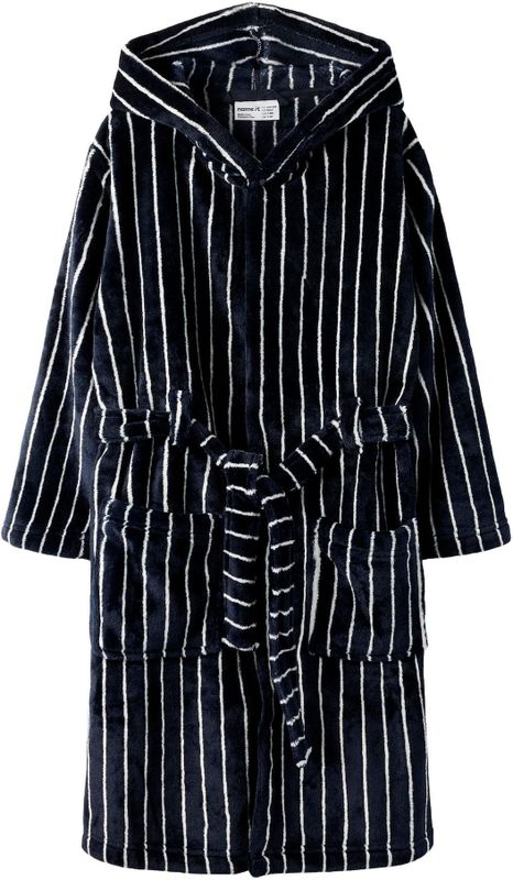 Badjas - Fluweel - Print - Voorzakken - Knoopsluiting