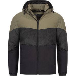 INDICODE JEANS Winterjas 'Urban'  kaki / zwart