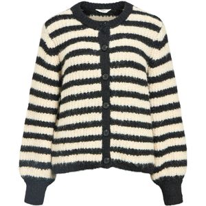 OBJECT Gebreid vest 'OBJMILU'  crème / zwart