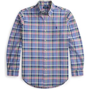 Polo Ralph Lauren Overhemd 'CLASSIC'  navy / royal blue/koningsblauw / limoen / robijnrood