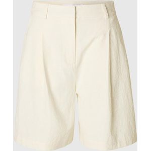 SELECTED Bandplooibroek  wolwit