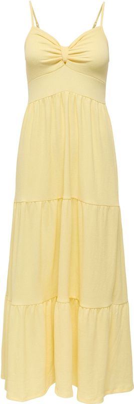 JDY - Lange Jurk - V-Hals - Mouwloos - Midi-lengte - Loose Fit - Geknoopt Detail