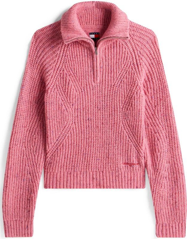 Tommy Jeans - Gebreide Trui - Blauw - Lichtroze