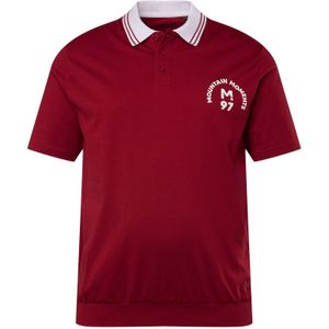 Men Plus Shirt  donkerrood / wit