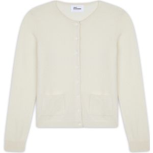 JUST CASHMERE Gebreid vest 'Katharine'  wit