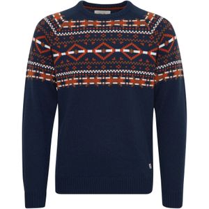 BLEND Trui 'Nilas'  blauw / rood / wit