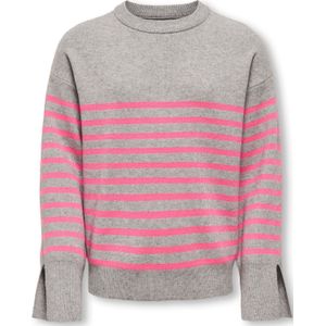ONLY GIRLS Trui 'KOGBILLA'  grijs gemêleerd / fuchsia
