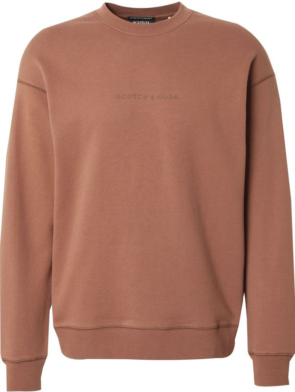 SCOTCH & SODA Sweatshirt 'Seasonal Core'  donkerbruin