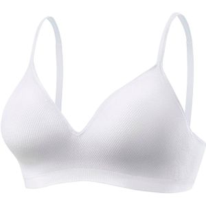 Bralette - Wit - Gewatteerd - Zonder Beugels - Katoen/Polyamide