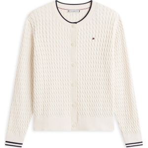 TOMMY HILFIGER Gebreid vest  crème / zwart