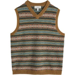 Seasalt Cornwall Trui 'Walt'  lichtblauw / pueblo / petrol / rood