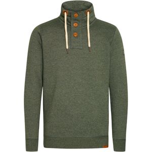 !Solid Sweatshirt 'Trip'  cognac / groen / wit