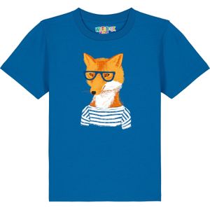watabout.kids Shirt 'Fuchs'  royal blue/koningsblauw / oranje / wit