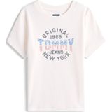 Tommy Jeans - New York - T-shirt - Azuur - Donkerblauw - Rood - Offwhite