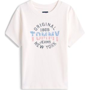 Tommy Jeans - New York - T-shirt - Azuur - Donkerblauw - Rood - Offwhite