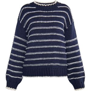 DreiMaster Maritim Trui 'Grassland'  marine / wolwit